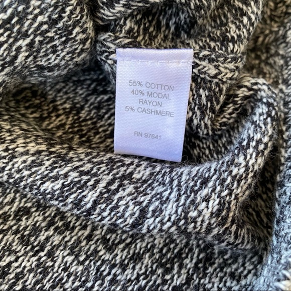 J Jill pure Jill cashmere modal oversized kimono poncho sweater medium black - Picture 6 of 7